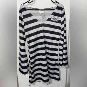 Prisioner dress constume with matching hat
